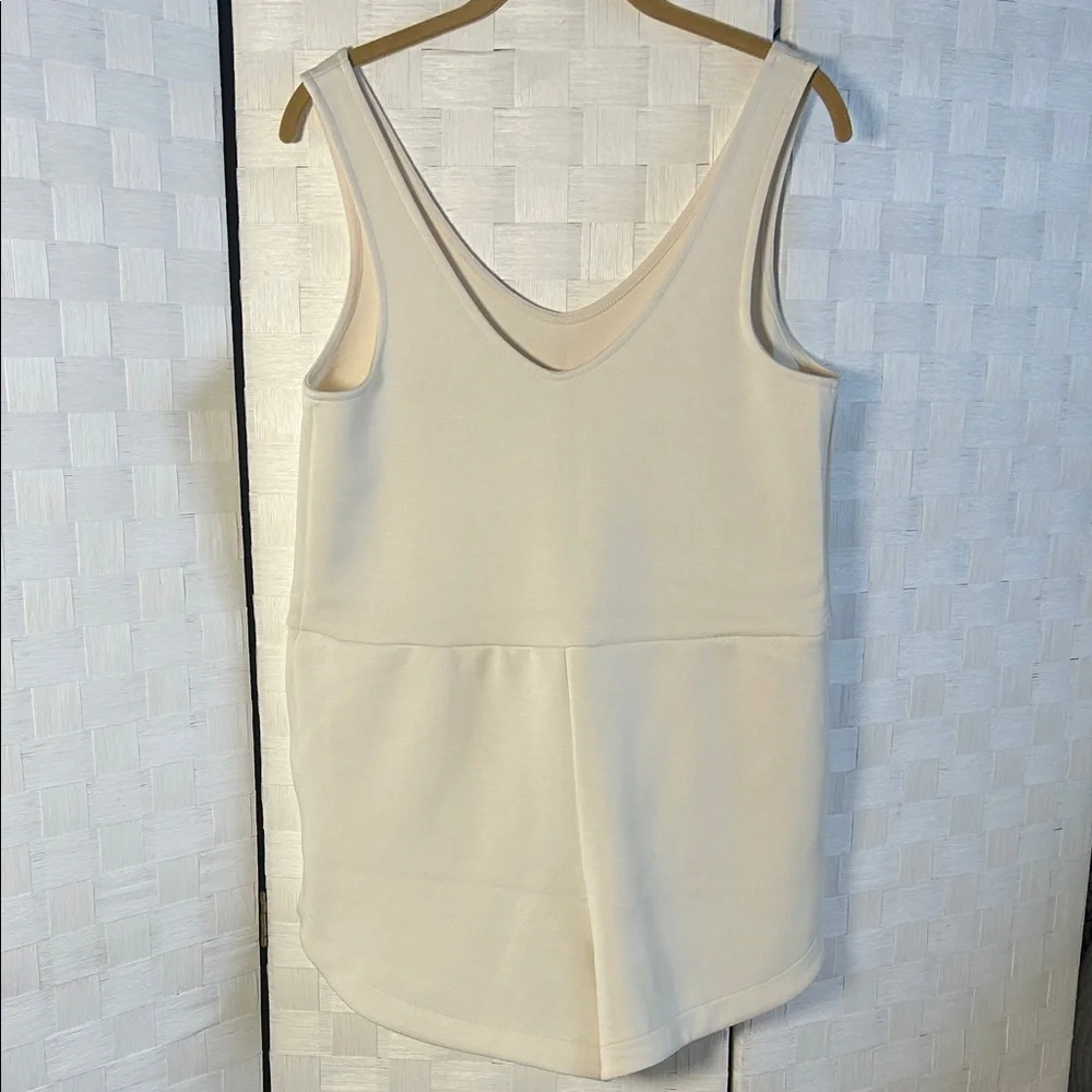 A New Day Sleeveless Cream Jumpsuit with pockets - Picture 6 of 7